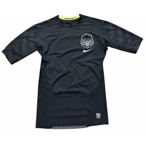 Nike Pro Combat Fitted Mens XL Dri-Fit Short Sleeve Compression Shirt Skull Gray
